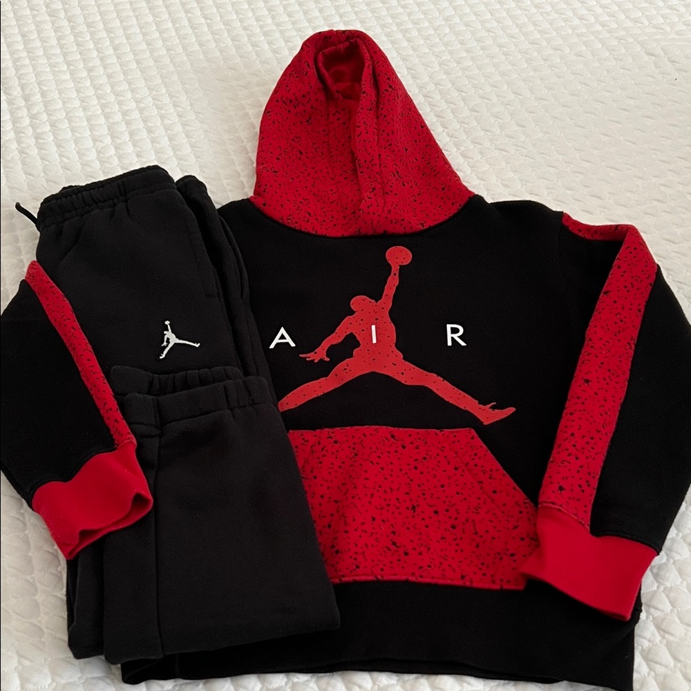 Jordan Kids Black and Red Joggers